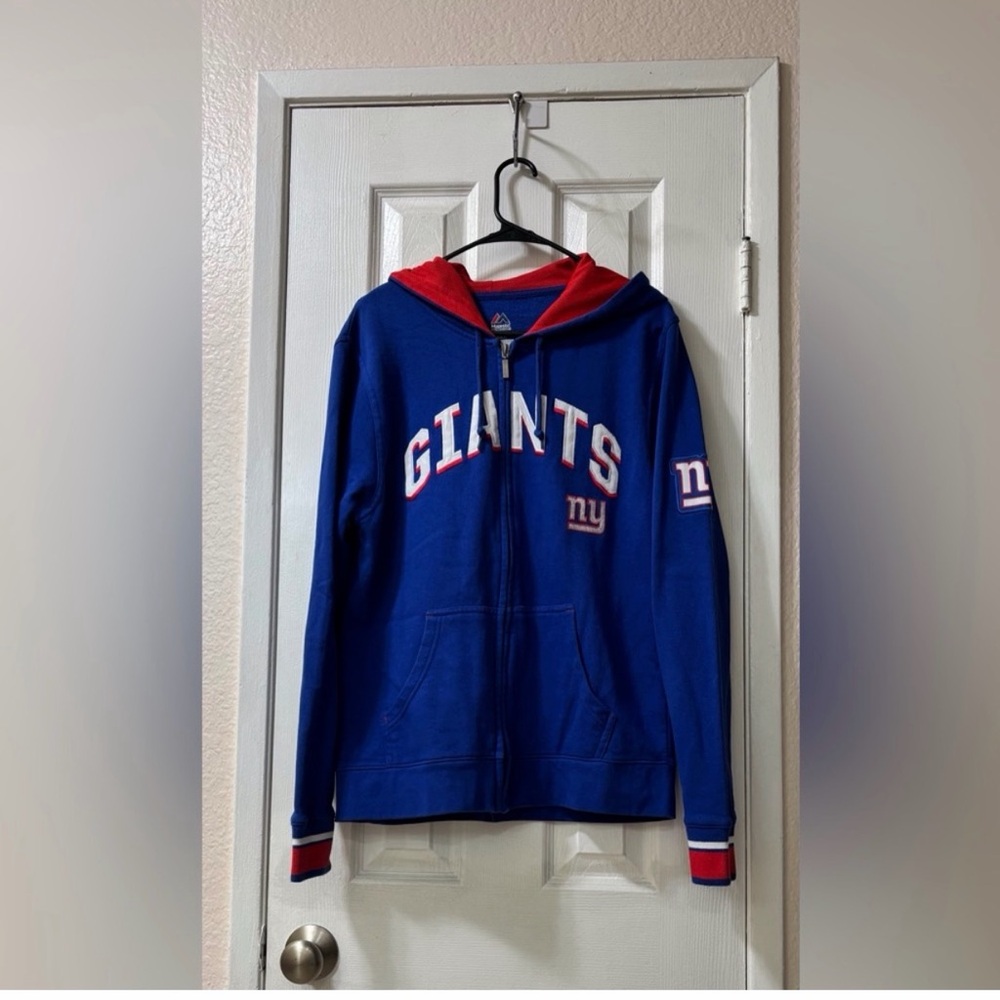 Men’s New York GIANTS Fleece Hoodie Zip Up Jacket Size M/M/M See Photo Details